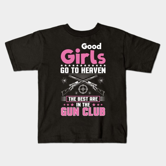 Gun Club Shooting Sports Range Shooter Gift Kids T-Shirt by Krautshirts